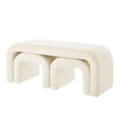 Set Of 3 U-shaped Modern Bench