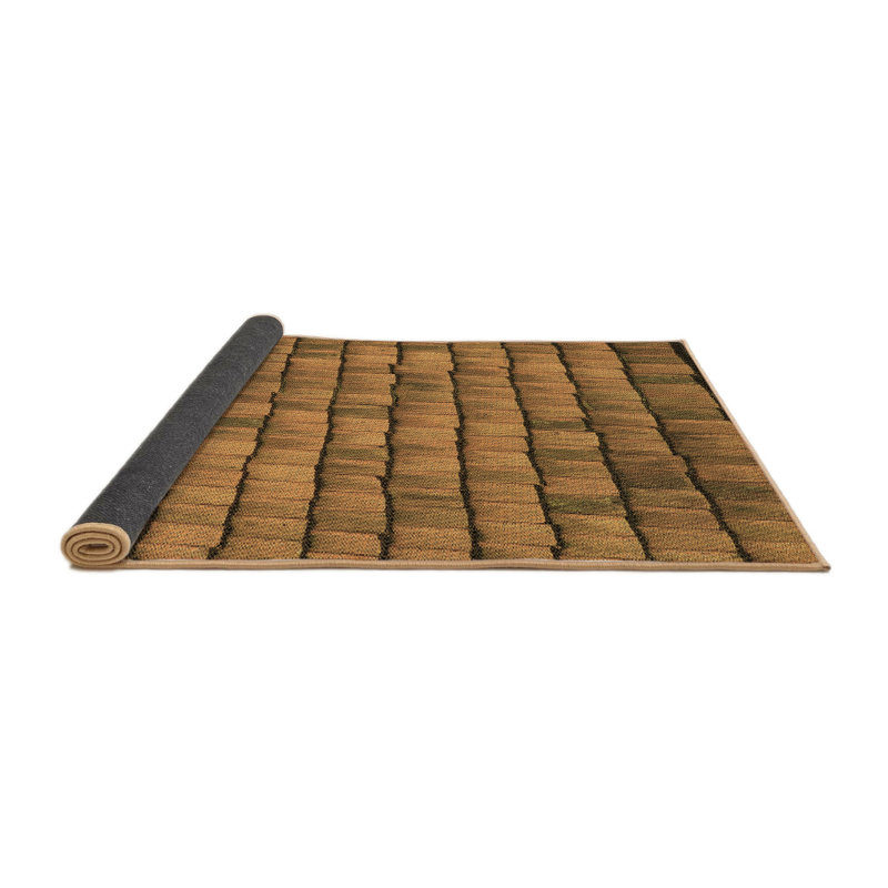 Tapis en laine ocre, Rond 4 pi