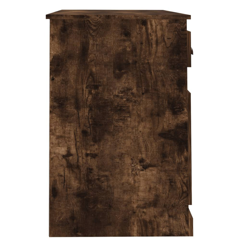 Serlin Solid Wood Writing Desk, Smoked Oak