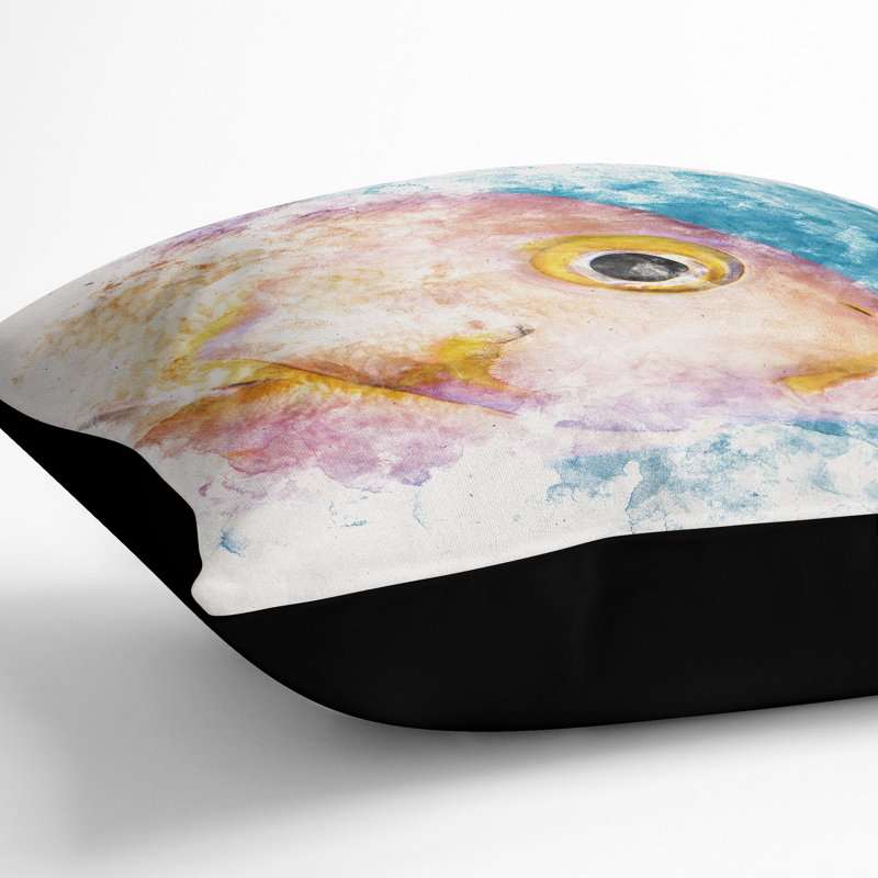 Square Throw Cushion, 55cm H x 55cm W x 20cm D, Black