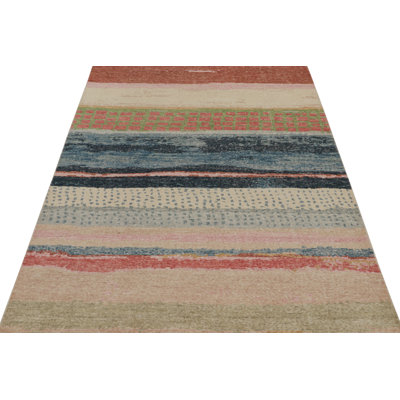 Rug & Kilim’S Distressed Abstract Rug In Polychromatic Pattern