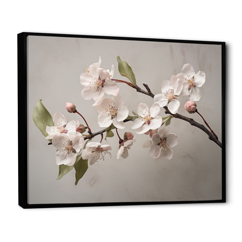 «Apple Blossom Delight I», reproduction d'art sur toile, H 30 po x l 40 po x P 1,5 po, Cadre flottant noir
