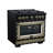 Ambassador 36" Gas range in Black