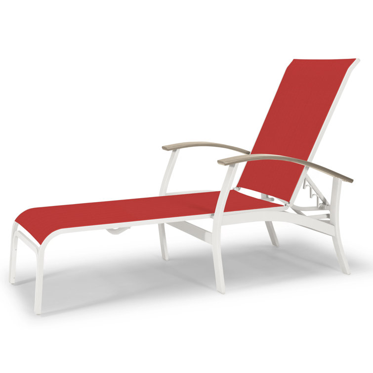 Askar Outdoor Rust-Resistant Metal Chaise Lounge