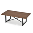 Ude 1-Piece Aluminum Patio Coffee Table With Wooden Top