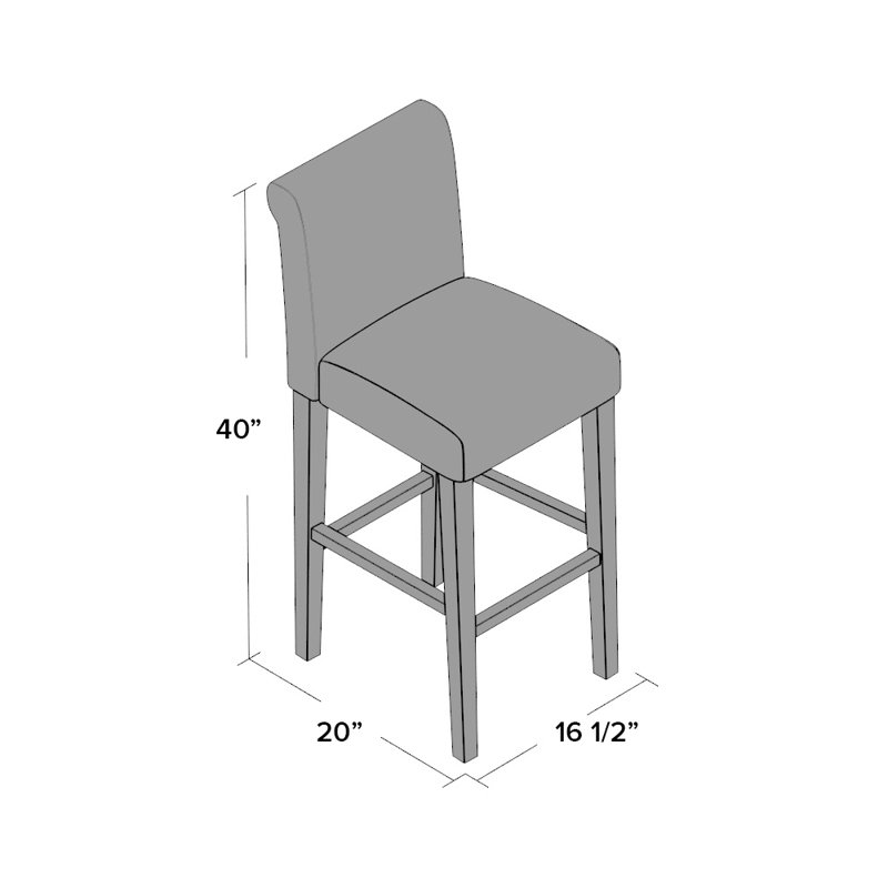 Tabouret de bar et de comptoir Altovise, Blanc, Tabouret de bar (siège d’une hauteur de 30 po)