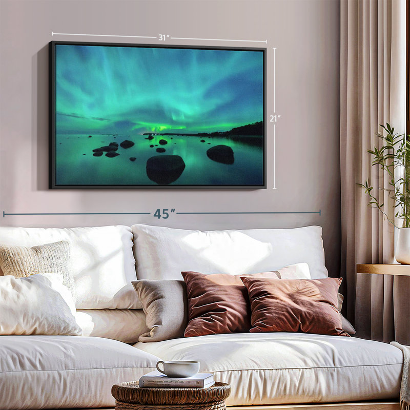 Nature «Northern Lights» du golfe de Finlande, H 31 po x l 21 po