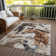 Machine Washable Indoor/Outdoor Cinead ACN1720 Beige Rug