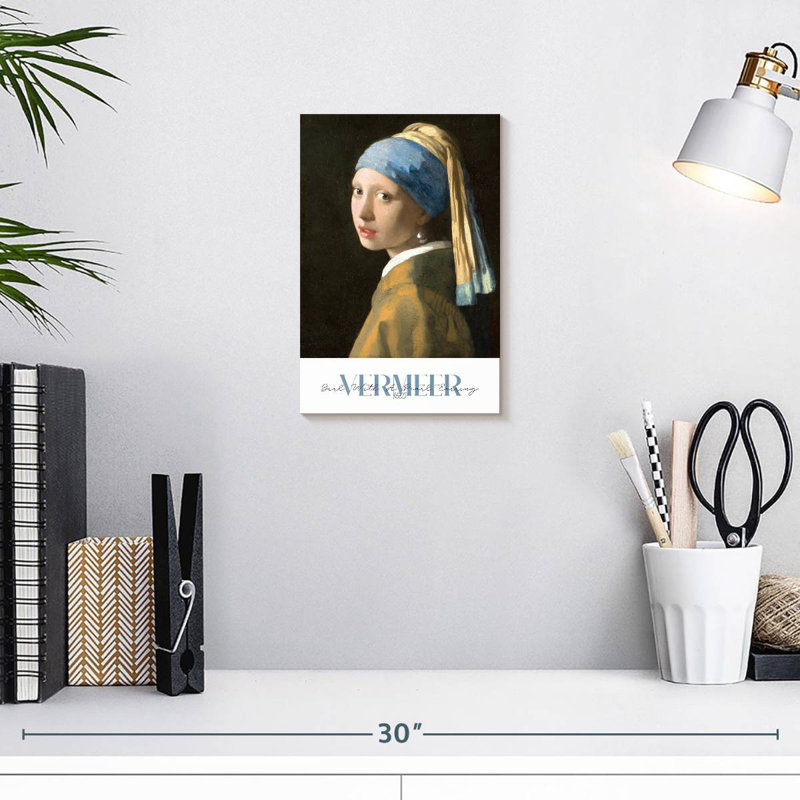 «Girl With Pearl Pearl», exposition de Vermeer, H 12 po x l 8 po