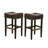 Shaws Classic Faux Leather & Solid Wood Counter/Bar Stools with Padded Saddle Seat-457159360-511408942