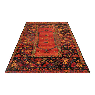 Rectangular Oriental Red Area Rug