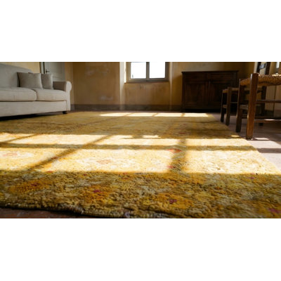 Tapis espagnol antique à motif géométrique noué