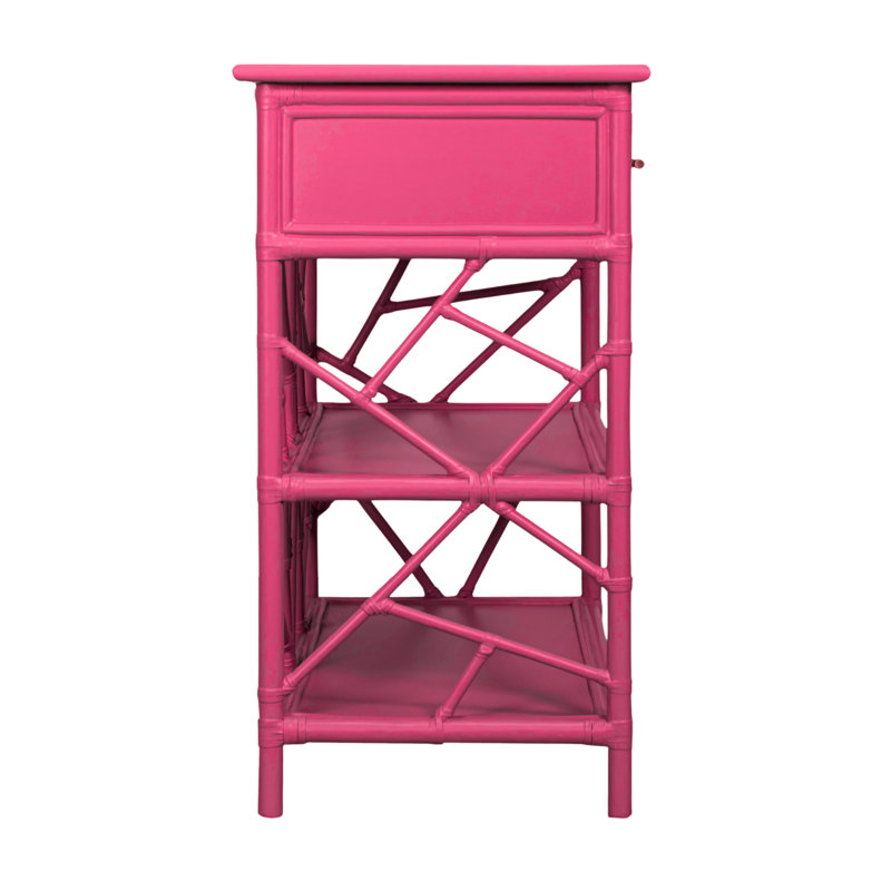 End Table with Storage, Hot Pink