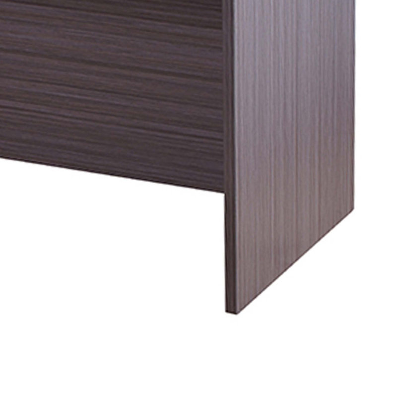 Crédence de bureau 71 pouces avec panneau Modesty, brun moka Jeny, Brun moka