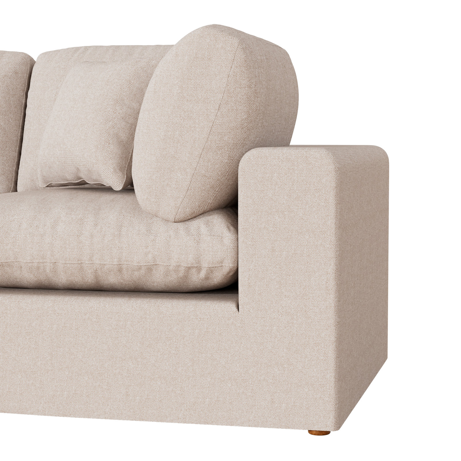 Jossa 38" Modular Sofa, Beige Polyester