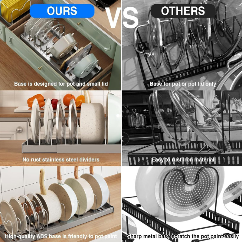 Pots and Pans Organiser Under Cabinet, 22 "