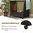 Gurney Slade Powder Coated Steel Bar Cart