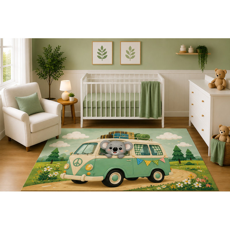 Tapis de chambre de bébé de style campagnard Koala