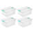 Sterilite Medium Clip Box Clear Home Storage Tote Container with Lid-99476633-99476628
