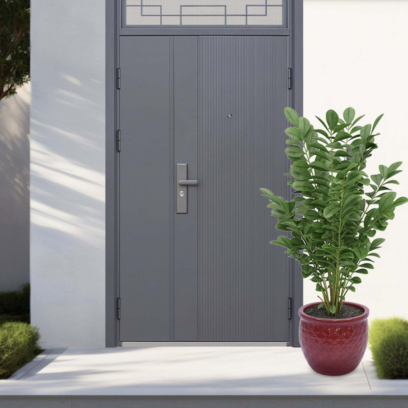 Ensemble de 3 pots de fleurs en céramique, jardinière moderne pour patio, jardin, rebord de fenêtre, Bean Raste - rouge