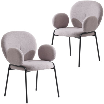 Chaise avec accoudoirs en tissu Amelia