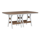 Berlin Gardens Harbor Regular Natural With White Base Rectangular Dining Table