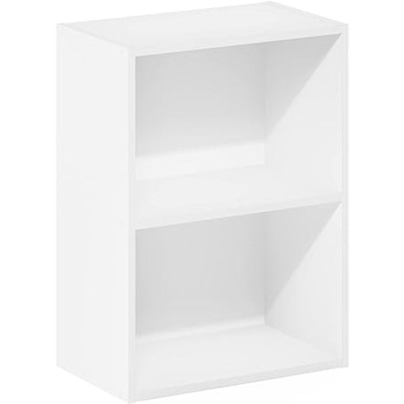 Cannice Bookcase, Green/White, (2 Shelves) 21.2" H x 15.6" W x 9.3" D