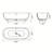 68.9 Inch Freestanding Solid Surface Soaking Bathtub For Bathroom