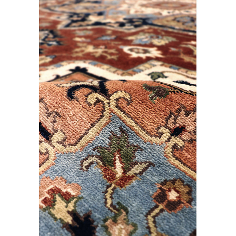 Hand Knotted Wool Oriental Indoor Rug, Rectangle 5'8" x 8'8"