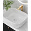 Meuble-lavabo en bois d'hévéa de style luxueux avec comptoir en marbre pour salle de bain-129417255