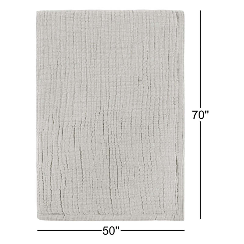 Tc Cotton Linen Blend 50"x70" Throw Blanket
