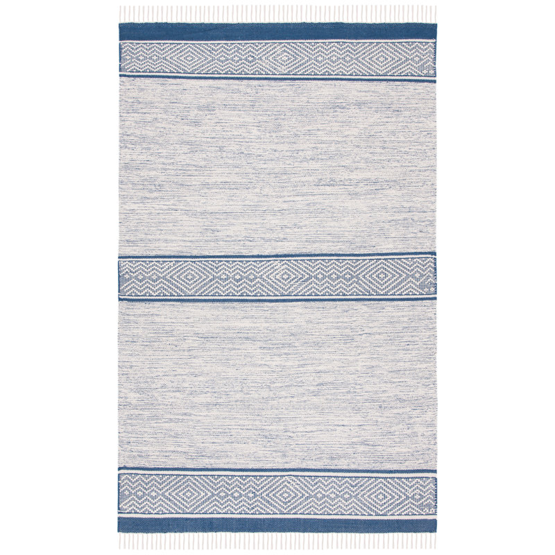 Montauk Hand Loomed Cotton Geometric Rug, Rectangle 8' x 10'