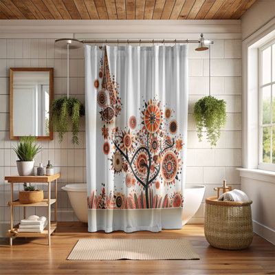 Motifs rustiques - Rideau de douche Premium