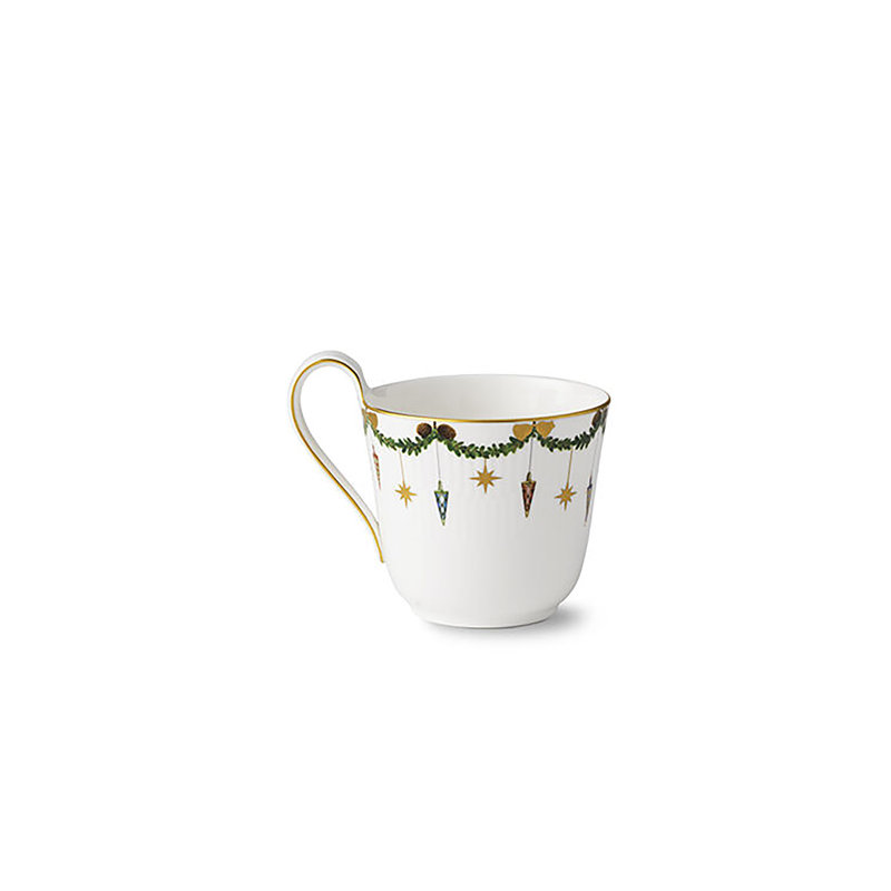 Royal Copenhagen Star Fluted Christmas High Handle Coffee Mug