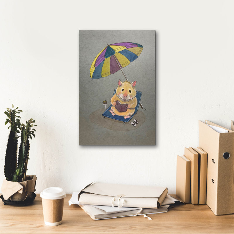 «Mouse Chill Time» par Bebe Keith, art mural sur toile, 12 po x 18 po, H 18 po x l 12 po