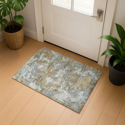 Premium Machine Washable Pinkston Abstract Rug