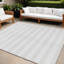 Tapis intérieur lavable rayé ivoire 8 pi x 10 pi