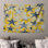 Tapisserie murale étoiles jaunes et grises - décoration murale étoiles
