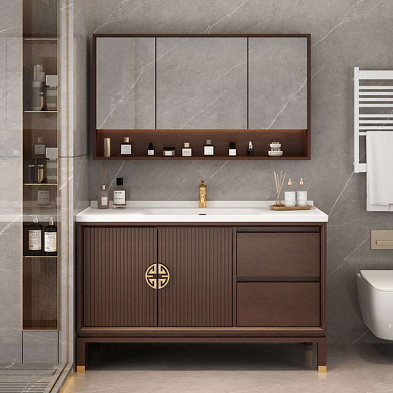 Chinese-style retro bathroom Vanity