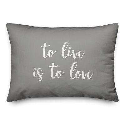  Coussin To Live Is To Love