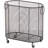 Cole And Grey Metal Oval Mesh Wire Rolling Laundry Storage Basket With Ring Handles-439154864