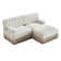 Boneless L-shaped, breathable, comfortable fringe-trimmed sofa