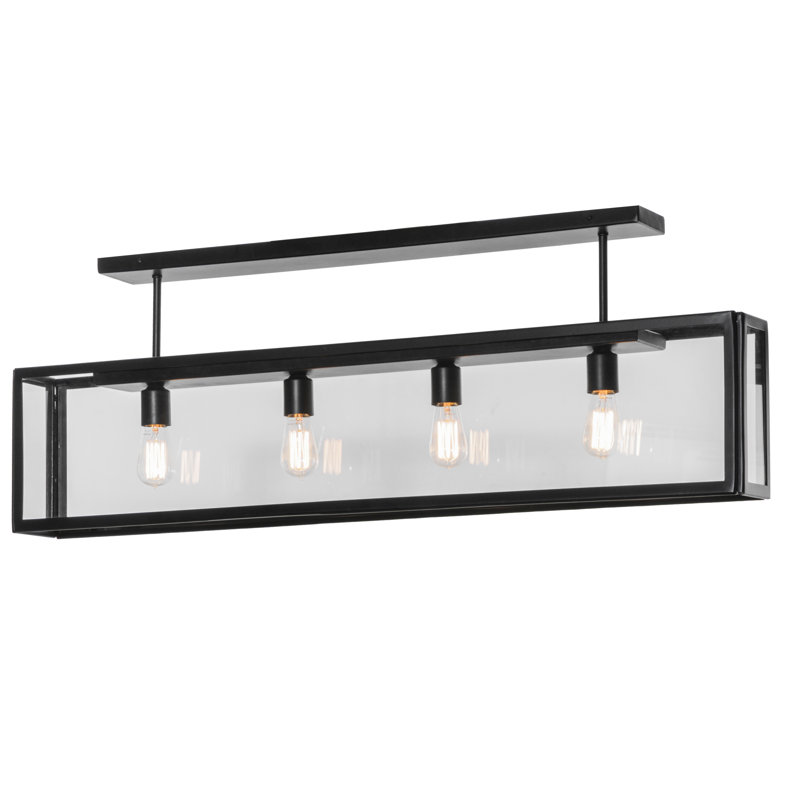 Affinity 4 - Light Semi Flush Mount, Solar Black