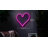 13.5" Pink Heart LED Neon Style Valentine's Day Wall Sign