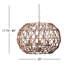 Lustre en forme de globe à trois lumières de type chandelle avec accents de corde Hachiro