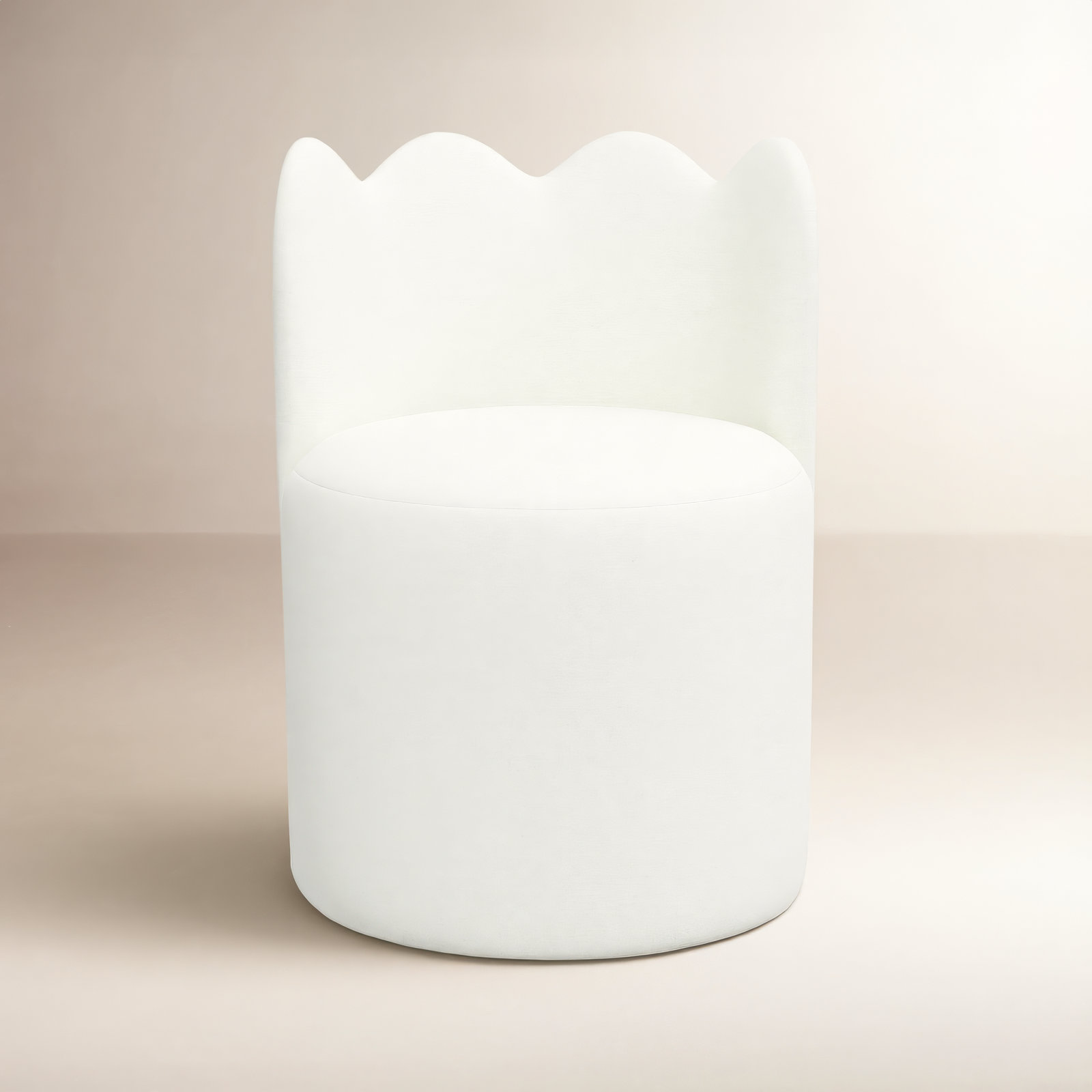 Dahlia Dining Chair, Zuma White Textured Linen