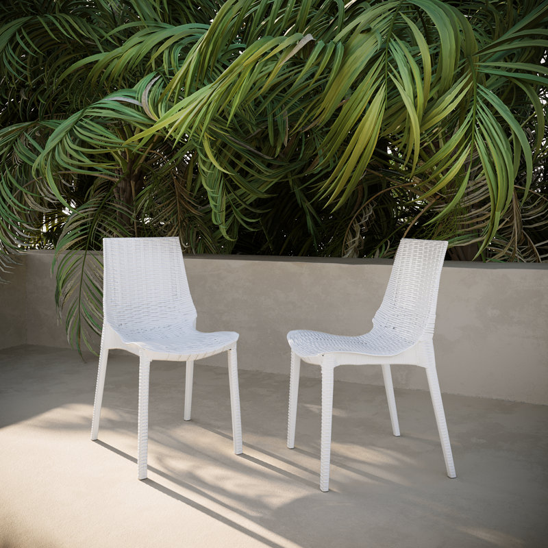 Chaise de patio Gerena, blanc