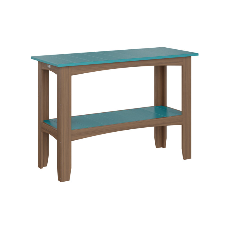 Berlin Gardens Buffet Table, Antique Mahogany, Aruba Blue