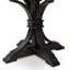 Table de cuisine de style Mid-Century avec plateau rond en bois d'acacia et base piédestal élégante - fini noir sablé-1156809875-1154334042-1154334046