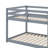 Rubber Wood Twin On Twin Ground Bunk Bed Equipped With Ladder-820306802
